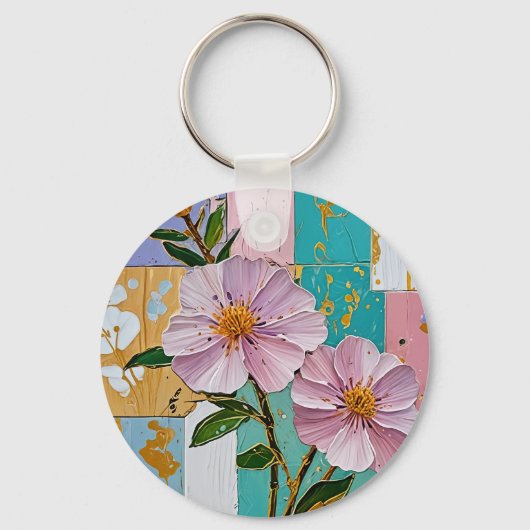 Floral Delight Notebook Schlüsselanhänger (Rückseite)