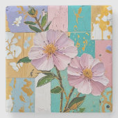 Floral Delight Notebook Steinuntersetzer (Vorderseite)