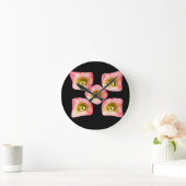 Floral Delight Runde Wanduhr (Zuhause)