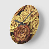 Floral Delights Runde Wanduhr (Winkel)