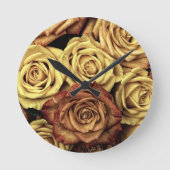 Floral Delights Runde Wanduhr (Vorderseite)