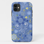Floral Denim Case-Mate iPhone Hülle (Rückseite)