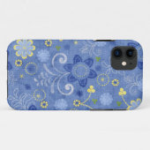 Floral Denim Case-Mate iPhone Hülle (Rückseite (Horizontal))
