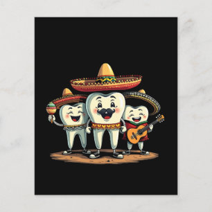 Floral Dental Tooth Funny Cinco De Mayo Flyer