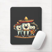 Floral Dental Tooth Funny Cinco De Mayo Mousepad (Mit Mouse)