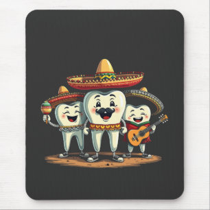 Floral Dental Tooth Funny Cinco De Mayo Mousepad
