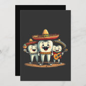 Floral Dental Tooth Funny Cinco De Mayo Save The Date (Vorne/Hinten)