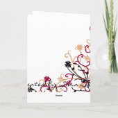 Floral design-maroon karte (Rückseite)