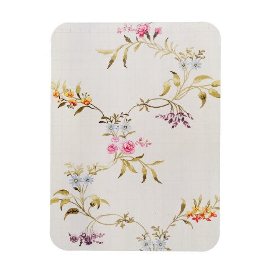 Floral design of carnations and roses for a silk m magnet (Vertikal)