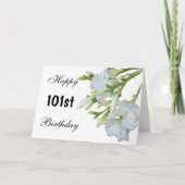 Floral Design Personalised 101 st Birthday Card Karte (Vorderseite)