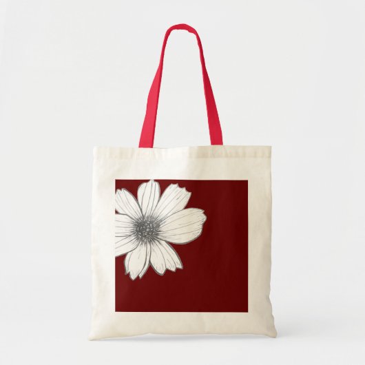 Floral design Red wine Tragetasche (Vorne)