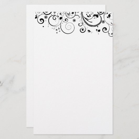 Floral Design Stationierung Briefpapier (Vorne/Hinten)