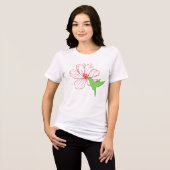 Floral Design Tri-Blend Shirt (Vorderseite voll)