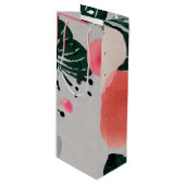 Floral Design Wine Bag Geschenktüte Für Weinflaschen (Vorderseite Schrägansicht)