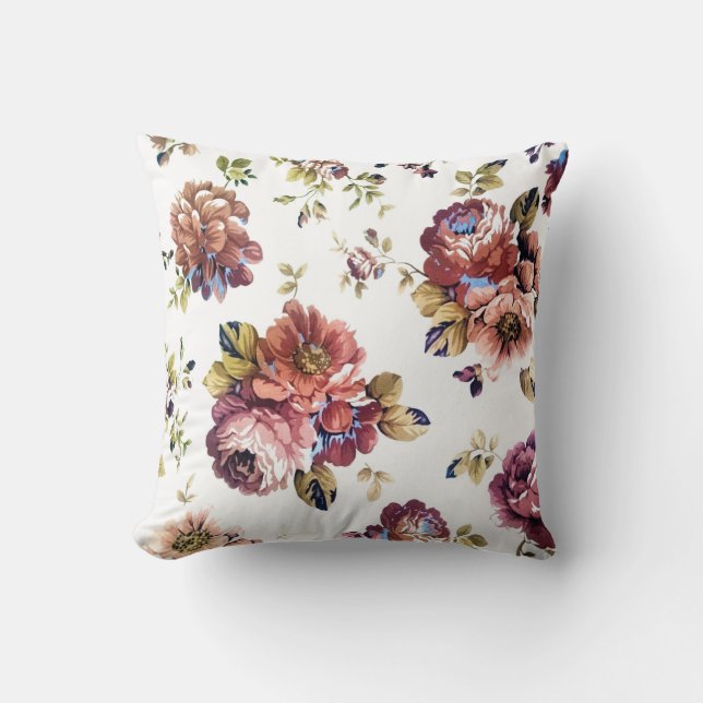 Floral Designer Pillow Kissen (Vorderseite)