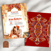 Floral Dholki Maiyan Zeremonie Einladung