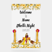 Floral Dholki night Acrylzeichen Acrylschild (Vorderseite)