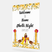 Floral Dholki night Acrylzeichen Acrylschild (Winkel)