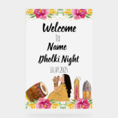 Floral Dholki night Acrylzeichen Acrylschild (Vorderseite)