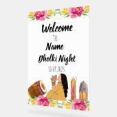 Floral Dholki night Acrylzeichen Acrylschild (Winkel)