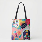 Floral Dia De Los Muertos Tasche (Vorderseite)