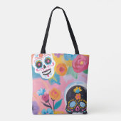 Floral Dia De Los Muertos Tasche (Rückseite)