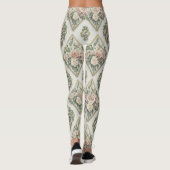 Floral Diamonds Pattern – Geometric Botanical  Leggings (Rückseite)