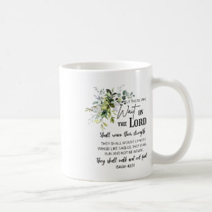 Floral diejenigen, die auf der Lord Bible Verse Ch Kaffeetasse