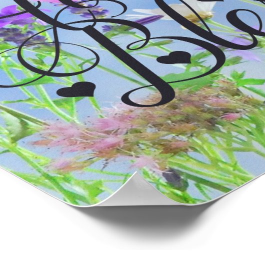 Floral - Diese Zuhause ist gesegnet Poster (Ecke)