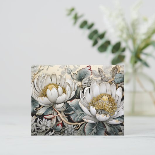 Floral Digital AI unterstützt Hübsche Blume der Ku Postkarte (Stehend Vorderseite)