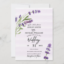 Floral Digital Lavender Romantische Hochzeit