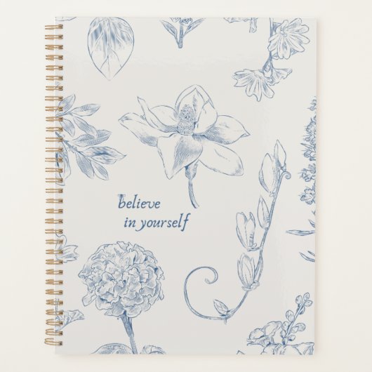 Floral Digital Notebook – “Believe in Yourself” Planer (Vorderseite)