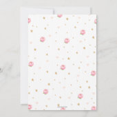 Floral Dinosaur Birthday Invitation Girl Einladung (Rückseite)