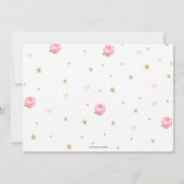 Floral Dinosaur Birthday T-Rex Danke Karte (Rückseite)