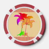Floral Display Beige Pokerchips (Rückseite)