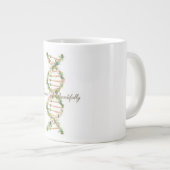 Floral DNA Helix Watercolor Art Jumbo-Tasse (Vorderseite Rechts)