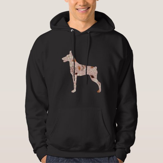 Floral Doberman 514 Hoodie (Vorderseite)
