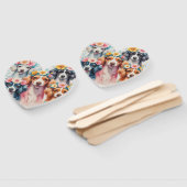 Floral Dog Fan Geschenk Set Fächer (Non-assembled)