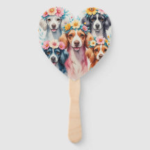 Floral Dog Fan Geschenk Set