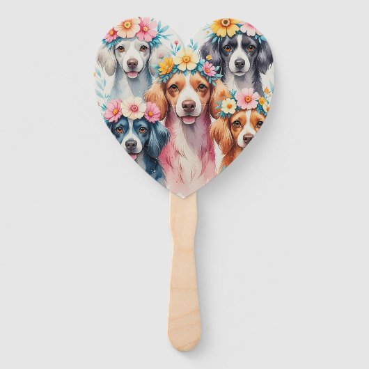 Floral Dog Fan Geschenk Set Fächer (Vorderseite)