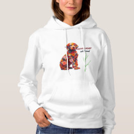 Floral Dog Hoodie | Cute Flower Puppy Sweatshirt