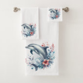 Floral Dolphin Badhandtuch Set (Insitu)