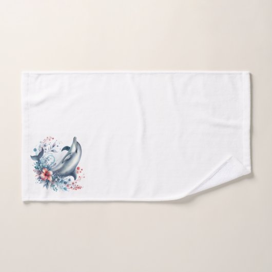 Floral Dolphin Badhandtuch Set (Handtuch)
