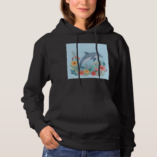 Floral Dolphin Hoodie (Vorderseite)
