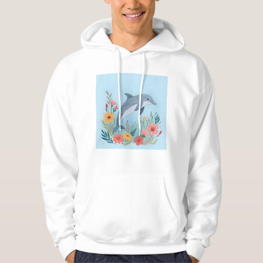 Floral Dolphin Hoodie (Vorderseite)