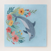 Floral Dolphin Puzzle (Horizontal)