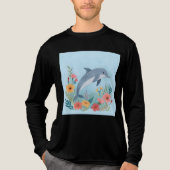 Floral Dolphin Tri-Blend Shirt (Vorderseite)