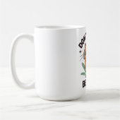 Floral Dont Worry Be Happy Capy, blumengeschmückte Kaffeetasse (Links)