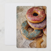 Floral Donut Feiertagskarte (Vorne/Hinten)