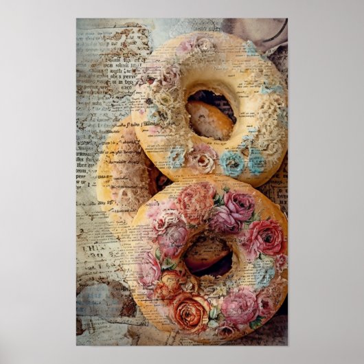 Floral Donuts Poster (Vorne)